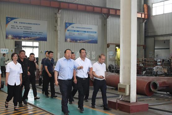 寶塔石化集團董事局主席孫珩超一行來(lái)沈陽(yáng)市工業(yè)泵廠(chǎng) （有限公司）考察指導